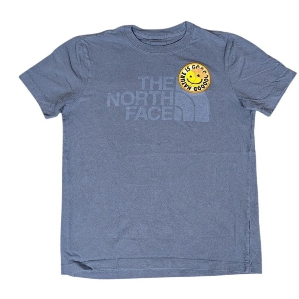 The North Face Womens T Shirt Nature is‎ Good Graphic Top Blue S - Picture 2 of 7